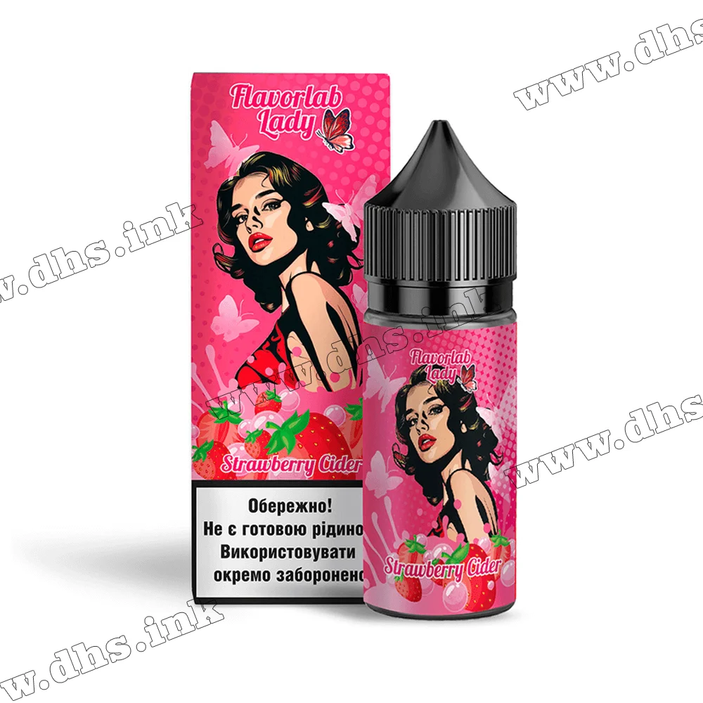 Набір для самозамісу Flavorlab Lady Salt 30 мл (50 мг) - Strawberry Cider (Полуниця, Сидр)